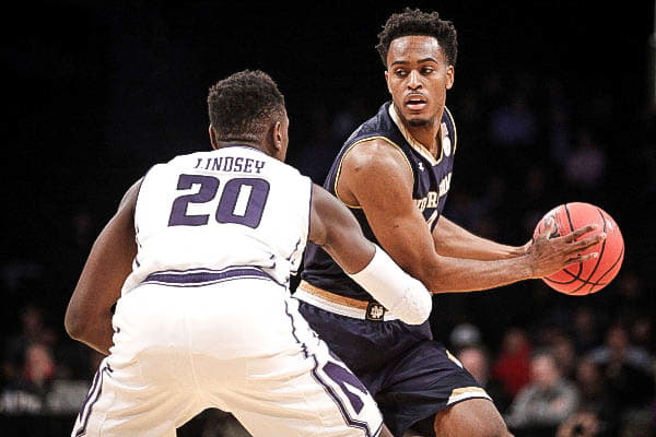 V.J. Beachem and Notre Dame beat Northwestern in November, one of two victories this season at the Barclays Center.