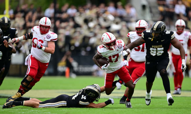 Nebraska football may look to get even more creative with true freshman WR Jacory Barney Jr. (17) this week against Rutgers