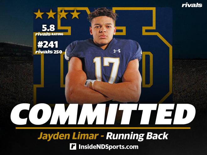 2023 four-star Jayden Limar announced his commitment to Notre Dame on May 26. 