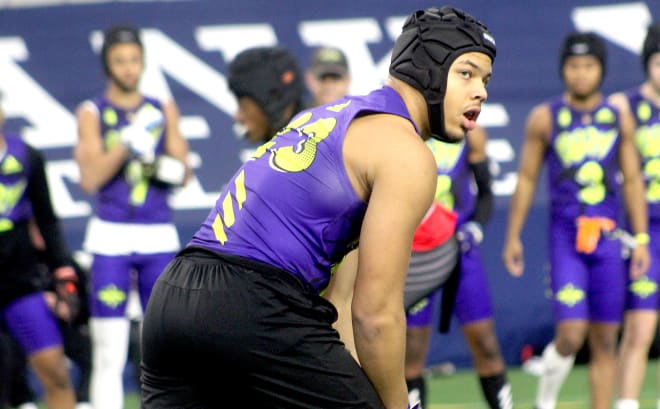 Rivals100 athlete Kaleb Brown holds a Michigan Wolverines football recruiting offer from Jim Harbaugh.
