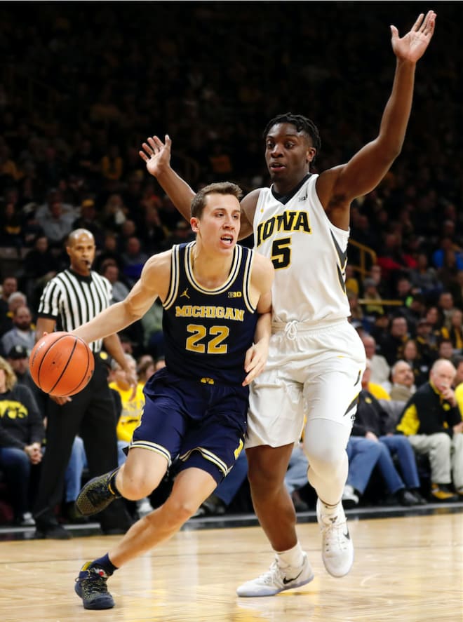 Michigan fifth-year senior forward Duncan Robinson started at power forward against Wisconsin.