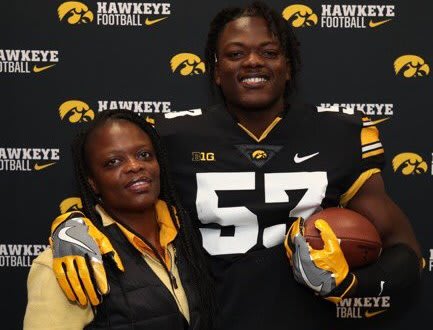 Linebacker Yahweh Jeudy, a Kansas State commit, visited Iowa this weekend.