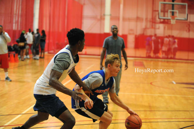 Mac McClung, attacking the lane during Team Loaded's training camp. 