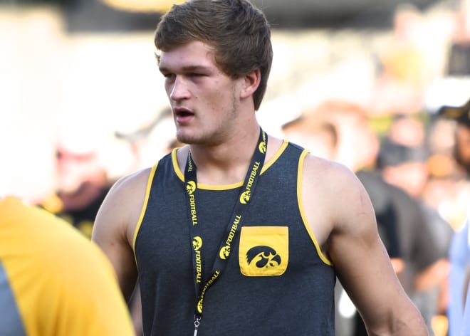 Starting out at defensive end, Logan Lee is ready to make the move to Iowa City next month.