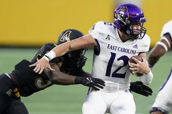 Holton Ahlers and East Carolina return home this Saturday to host South Carolina in Dowdy-Ficklen Stadium.