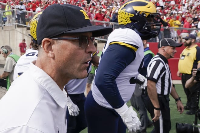 Michigan Wolverines football coach Jim Harbaugh