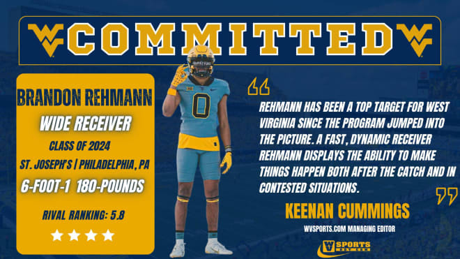 Rehmann is a talented addition to the West Virginia Mountaineers recruiting class.