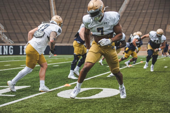 Notre Dame Fighting Irish football junior defensive end Isaiah Foskey