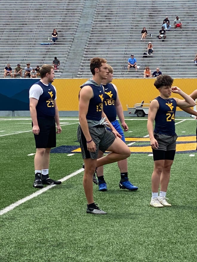 Thomas attended the West Virginia Mountaineers first football camp.