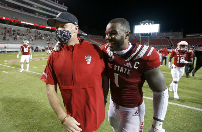 NC State Wolfpack football Dave Doeren and Isaiah Moore