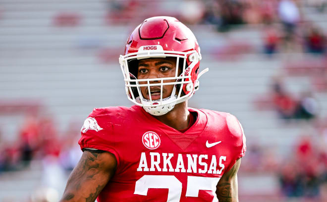 Arkansas LB Chris "Pooh" Paul Jr. prior to the game against Auburn on Nov. 11.