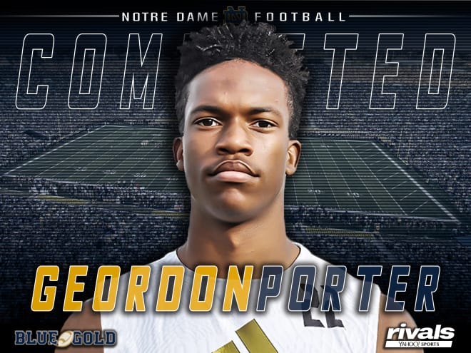 Notre Dame picked up a commitment from California WR Geordon Porter Wednesday 