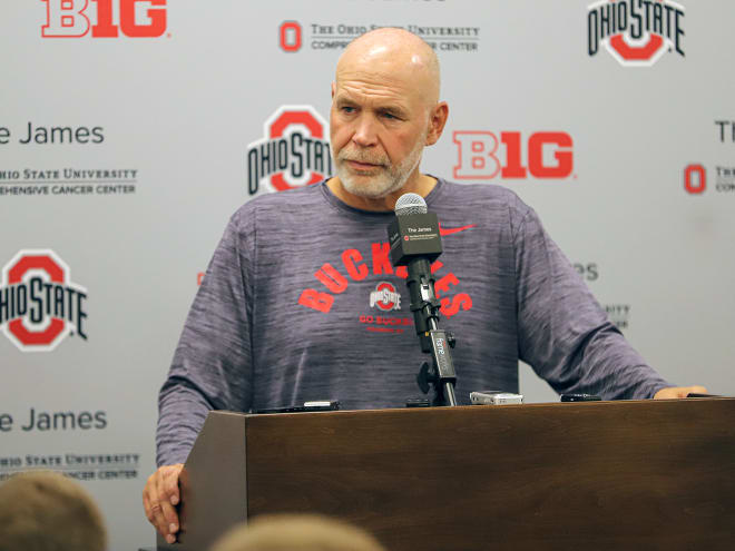 Ohio State defensive coordinator Jim Knowles is heading into Year Two. (Birm/DTE)