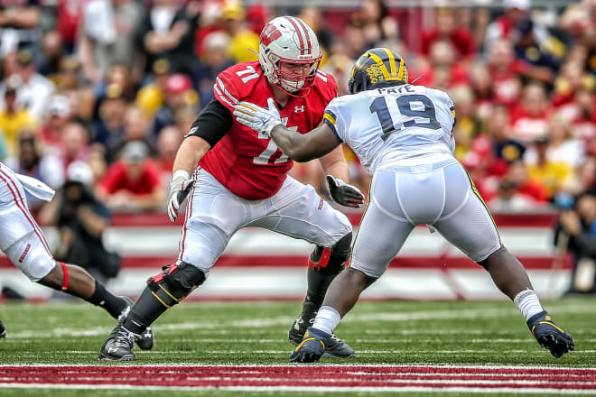 Senior Cole Van Lanen started all 14 games at left tackle last season for Wisconsin.