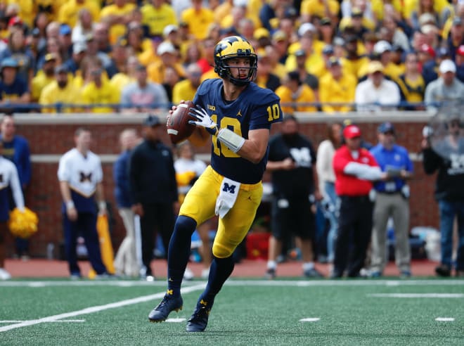 Michigan Wolverines football redshirt junior quarterback Dylan McCaffrey is the favorite to win the starting QB job. 