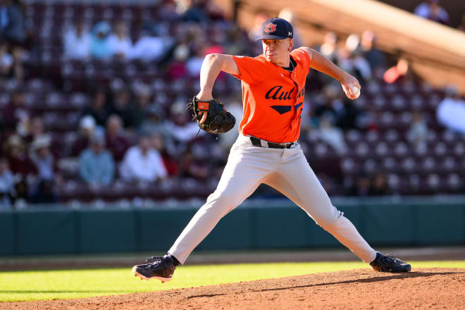 Myers put Auburn in position to win game two of Sunday's doubleheader.