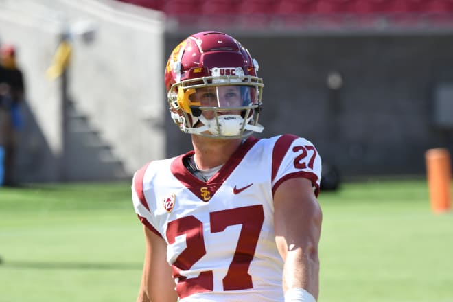 Redshirt junior walk-on Brandon Perdue spent the spring as an emergency safety for USC. This week he's the likely backup quarterback.