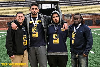 Sophomore offensive tackle Giovanni El-Hadi is commit No. 1 for Michigan in the 2021 class.