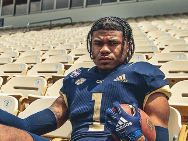 Reed poses in the East Stands during his official visit to Georgia Tech