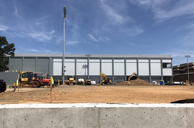 The new football practice facility, seen in the photo taken in August, is something Larry Fedora no longer worries about.