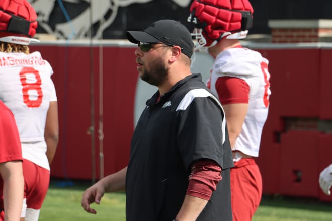 Arkansas tight ends coach Morgan Turner.