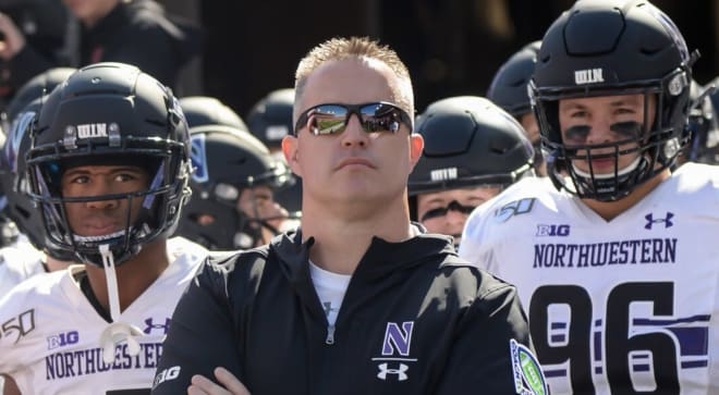 Northwestern head coach Pat Fitzgerald. 