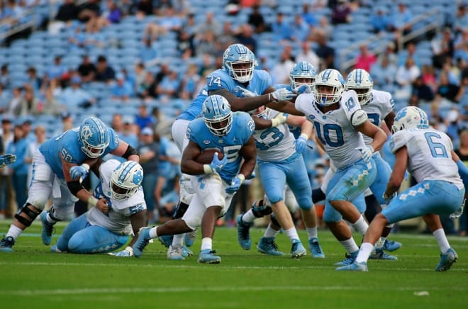 UNC's power ground game as part of Air Raid were one of our 5 Takeaways from Saturday's spring game.