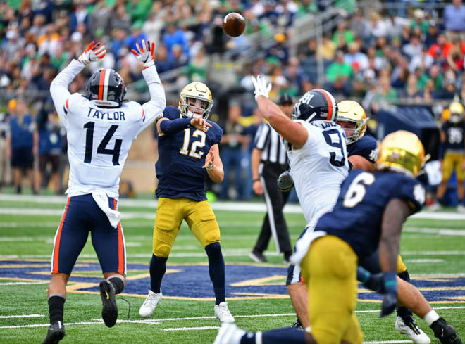 Notre Dame's offense, for all its question marks, is perfect in the red zone this year and has the highest touchdown percentage figure once inside the opponent's 20-yard line.