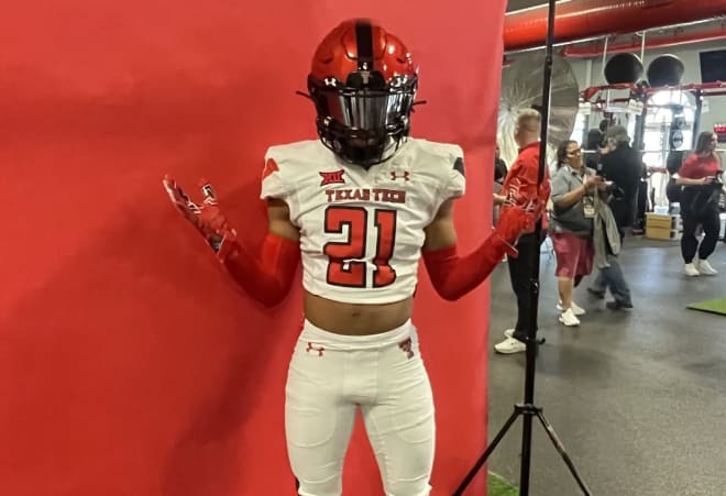 Michael Henderson III on his Texas Tech visit in March 2023