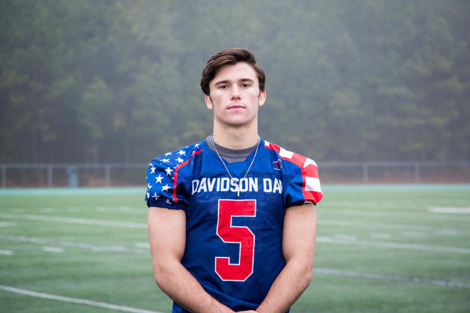 Groulx caught 108 passes for 1,853 yards and 24 touchdowns at Davidson (N.C.) Day this past fall.
