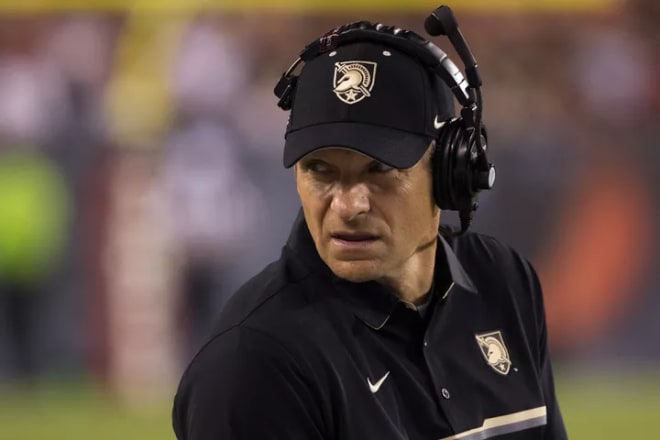 Jeff Monken and Army are 5-4 this season and face Notre Dame on Saturday.