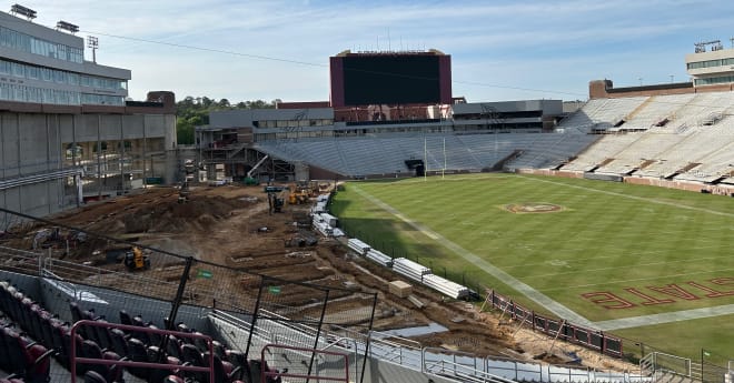 A view from the Champions Club of the west side of Doak Campbell Stadium.
