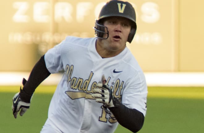 Stephen Scott registered Vanderbilt's lone hit on Tuesday.