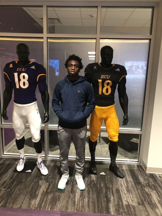 Defensive back Kamara Reynolds-Hall reports enjoying his visit to Greenville to check out ECU.