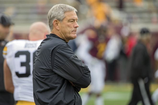 Kirk Ferentz and the Iowa Hawkeyes face No. 2 ranked Michigan on Saturday.