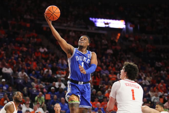 Trevor Keels goes up against Clemson during Thursday night's game. 