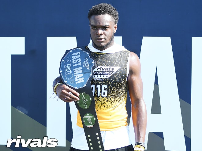Heyward took home the Fast Man Award at the Rivals Underclassmen Challenge for his 40 time
