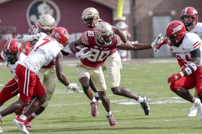 Ontaria Wilson led FSU with seven receptions for 86 yards Saturday.