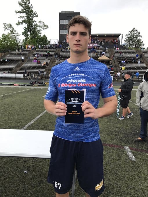 FitzPatrick won the tight end MVP at the Rivals 3-Stripe Camp