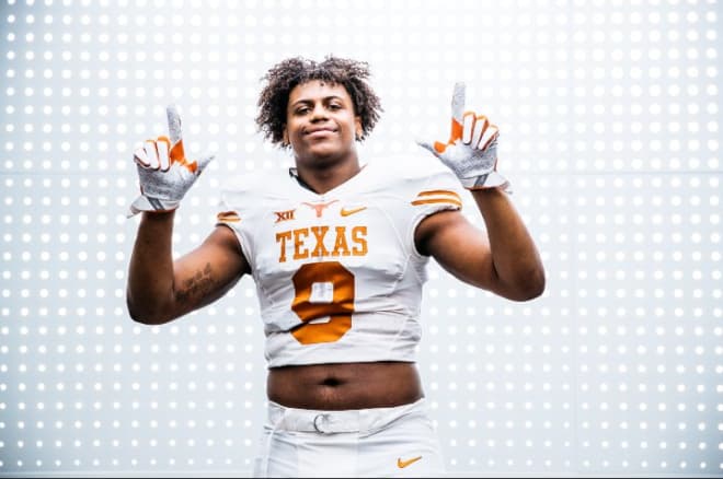 DeMarvin Leal took in a Texas practice on Saturday morning. 