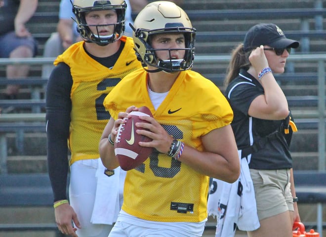 Aidan O'Connell is Purdue's No. 3 quarterback just two seasons after joining the program as an invited walk-on.