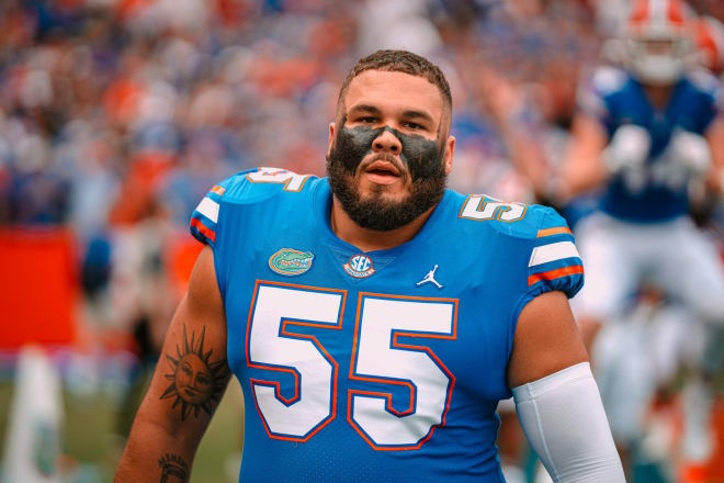 Antonio Valentino warms up before the Florida Gators game against Alabama / photo courtesy of UF Communications 