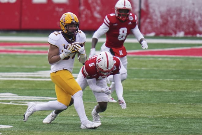 Nebraska defensive back Cam Taylor Britt was thrown out in the second quarter with a targeting penalty. 