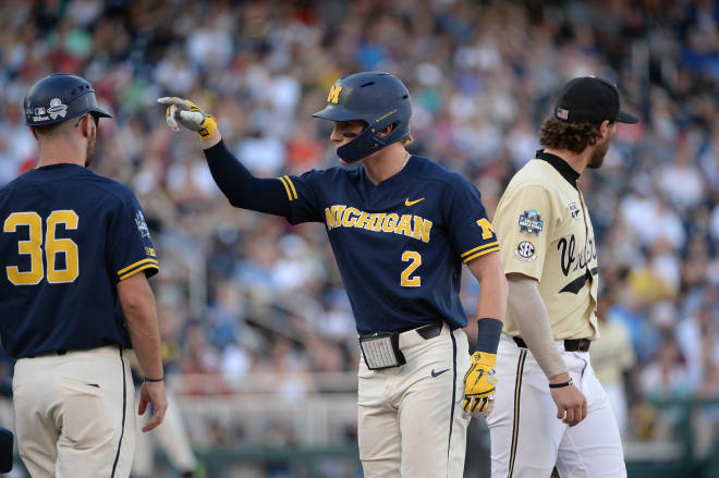 Michigan Wolverines baseball returns shortstop Jack Blomgren.