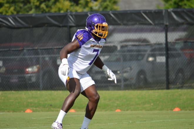 Newly named co-captain and inside linebacker Jordan Williams will be called up heavily for ECU.
