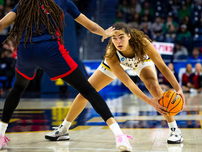 Forward Maddy Westbeld is returning to Notre Dame women's basketball for a fifth season.