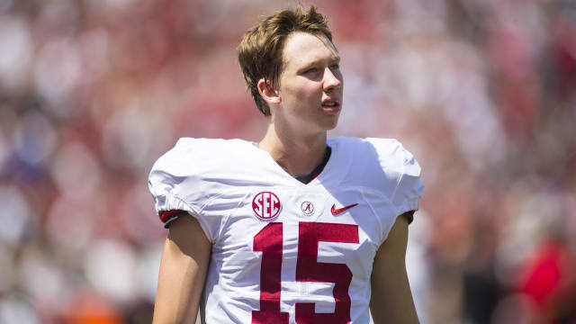 Alabama punter JK Scott is one of the only things set in stone in the Crimson Tide's special teams. Photo | Laura Chramer