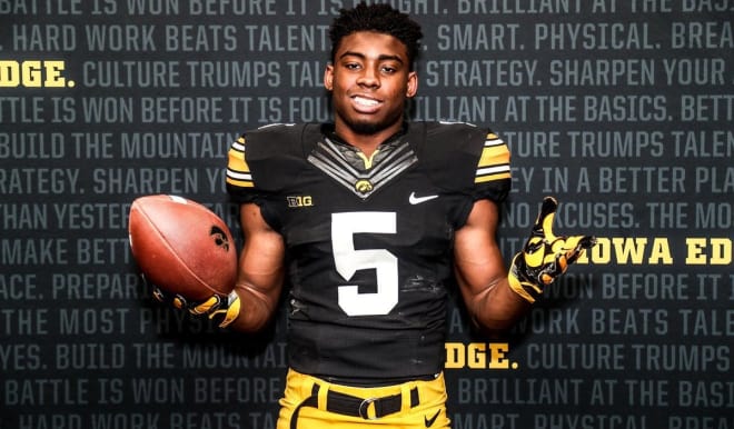 Incoming freshman Tyler Goodson hopes to provide a spark for Iowa's running game in 2019.