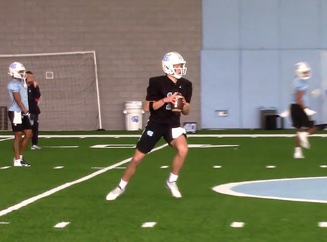 UNC RS freshman quarterback Drake Maye played 41 snaps in four games last season.