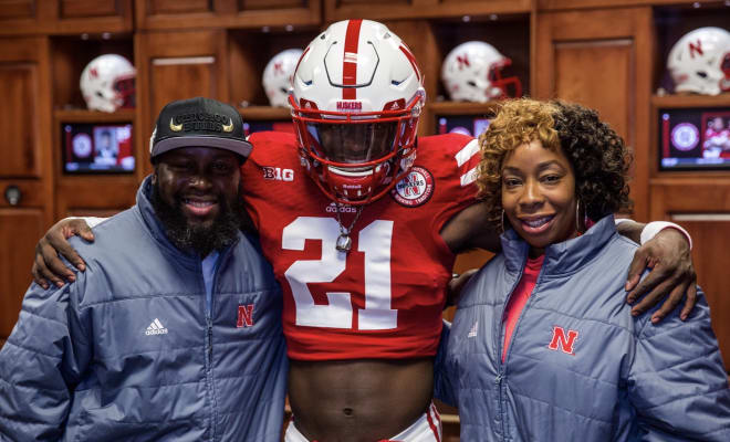 Running back Maurice Washington and his mother both enjoyed their time visiting Nebraska this weekend.